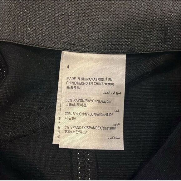 INC INTERNATIONAL CONCEPTS | black with white stitch pants 4 - Picture 6 of 9